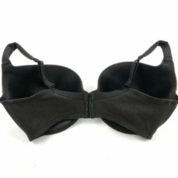 Lane Bryant Cacique Womens Bra Plus Size 40F Plunge Black Cotton Blend - Picture 4 of 6